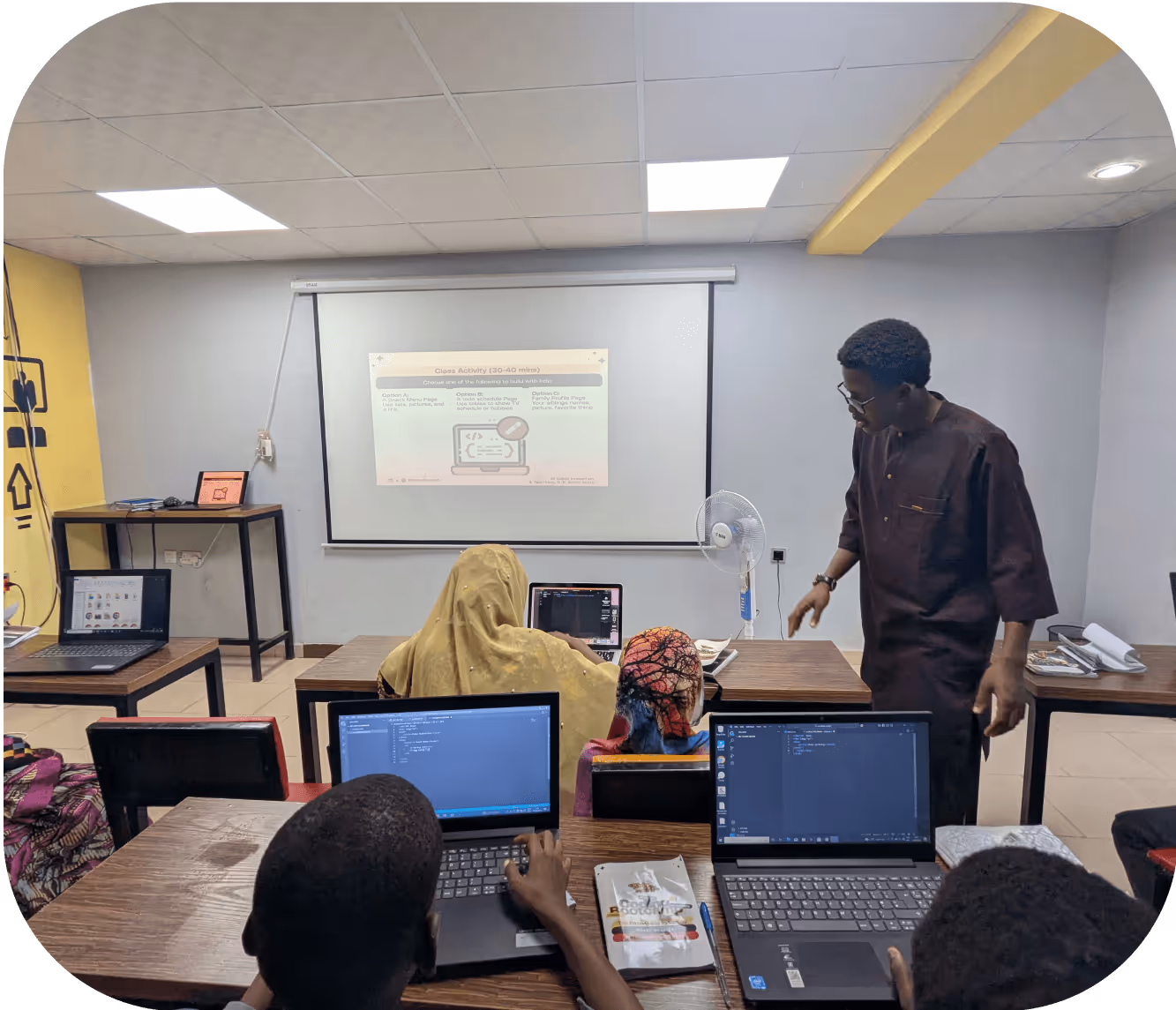 Young students engaged in hands-on STEM learning activities